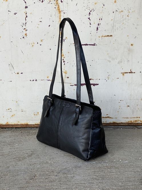 Hovedbilde Springfield hand/sholderbag i skinn black