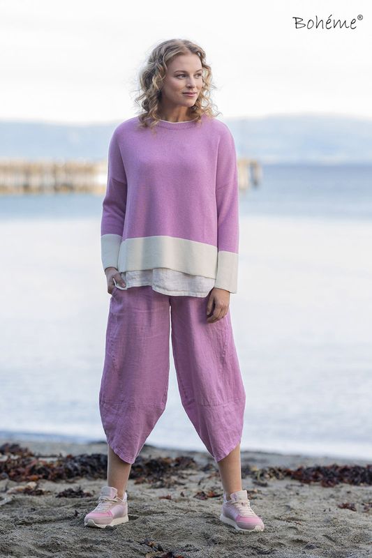Boheme Genser i Bomullsmix Rose 