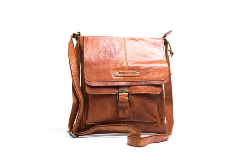 Spikes Sparrow flapbag brandy