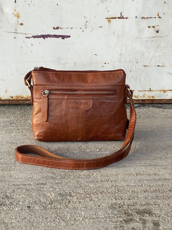 Springfield crossoverveske small i cognac