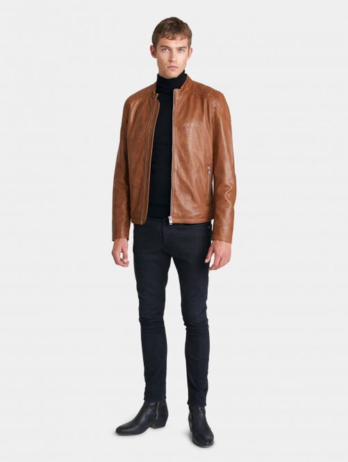 Hovedbilde Rockandblue Harley Skinnjakke Dark Cognac