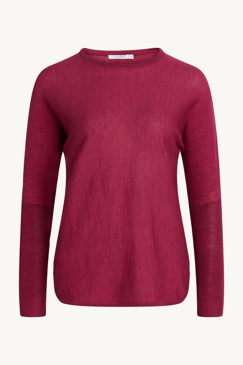 Claire Pippa Jumper i Merinoull Pinky Melange