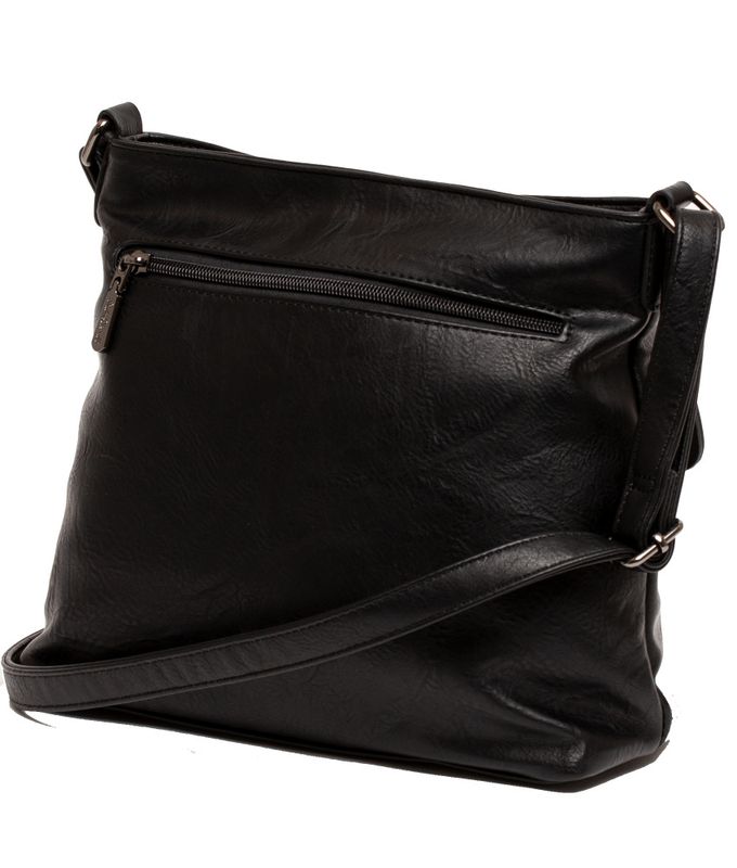 Giulia Pieralli classic crossover med 2 frondtlommer i black