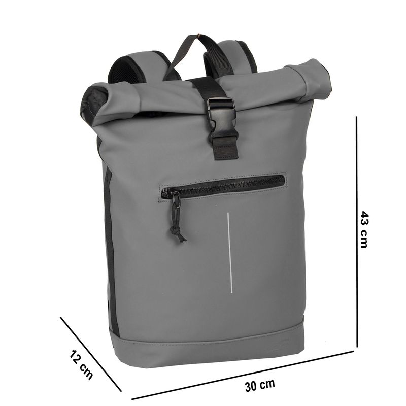 New Rebels Mart  New York Rolltop Backpack 21L Antracite