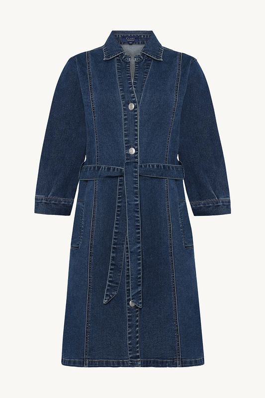 Claire Kimmie Kjole i Mellom Blue Denim