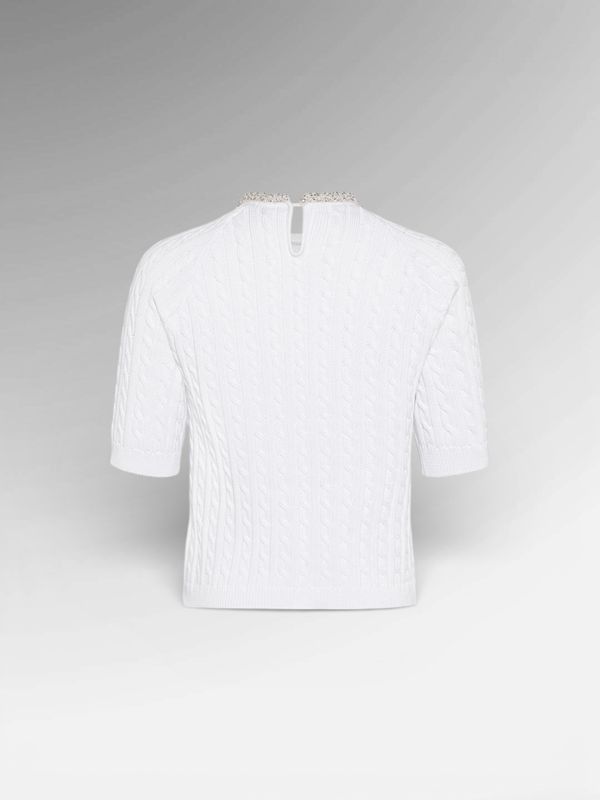 Claire Pearline Topp White