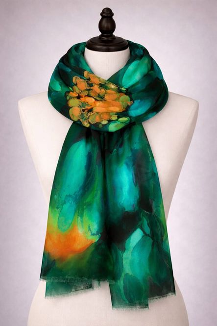Hovedbilde Boheme Skjerf Green Print 70 X 180 Cm