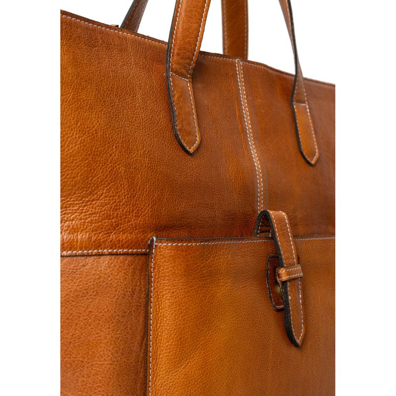RE:Designed Layla Toutebag/Jobbeveske i Burned Tan
