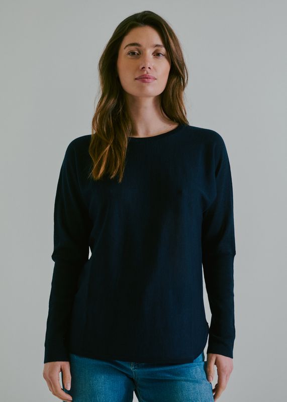 Claire Pippa Jumper i Merinoull Dark Navy