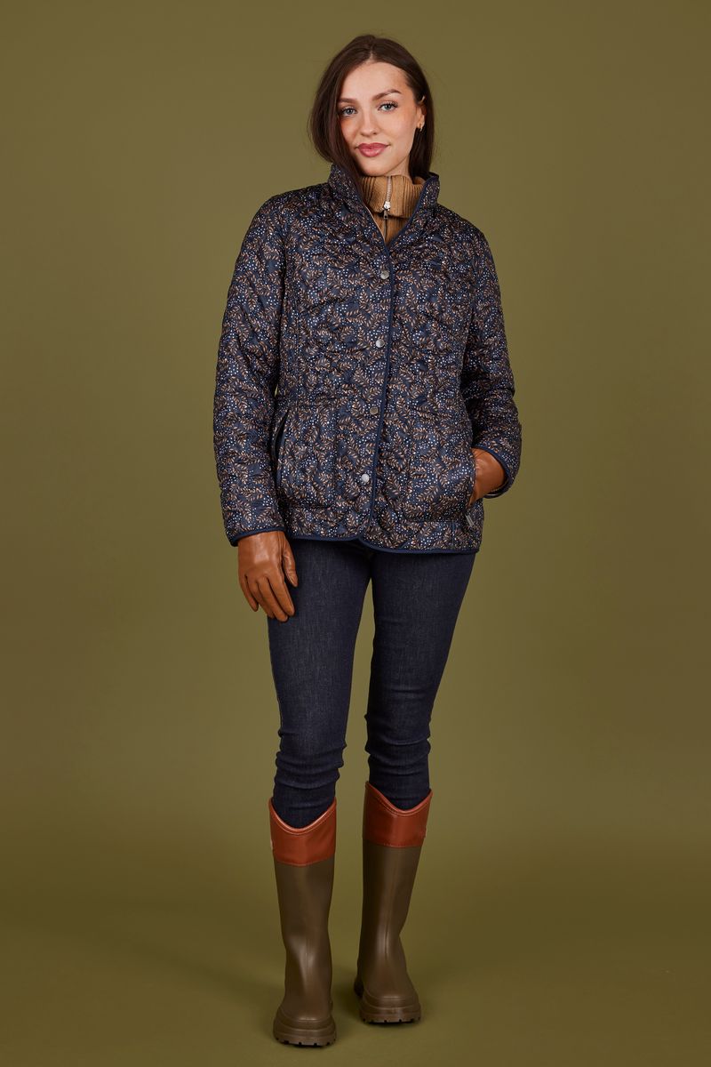 Normann Lett Vattert Vendbar jakke i Navy/Camel