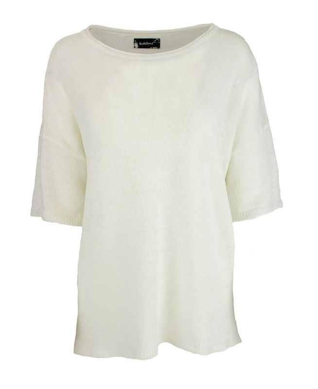 Boheme Genser M/Kort Arm i Offwhite