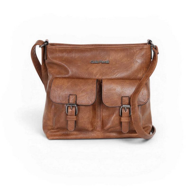 Giulia Piaralli Classic Crossoverbag i Cognac