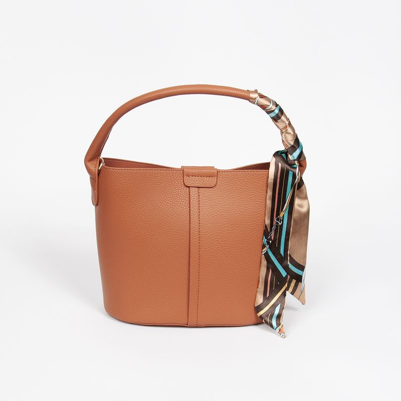 Rosenvingen Ibelin Small Bucketbag M/Skjerf i Cognac
