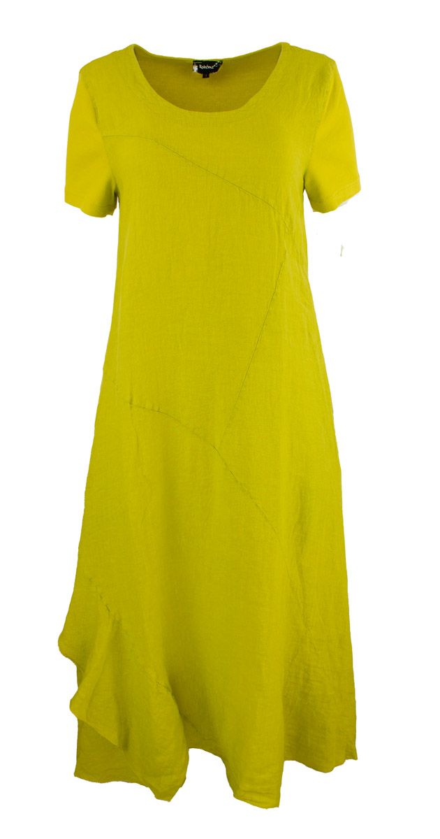 Boheme Lang Linkjole M/Bomullsribb på Ryggen og kort Arm i Limegreen