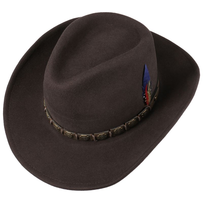 Stetson Hackberry Western Woolfelt Hat Brown