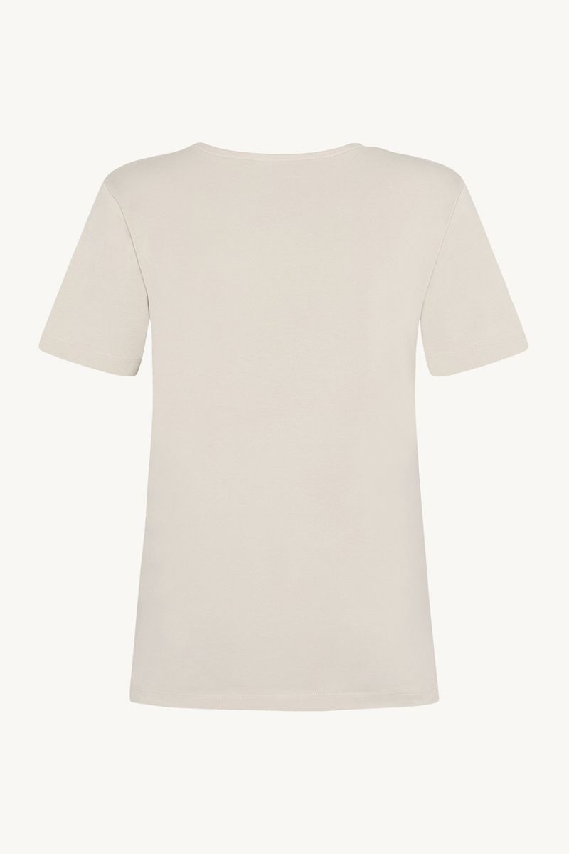 Claire Alanis T-shirt m/logo Sand/Stone