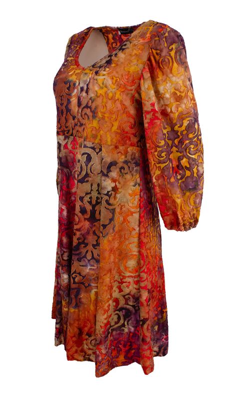 Boheme Kjole i Burnt Orange 3/4 Lang