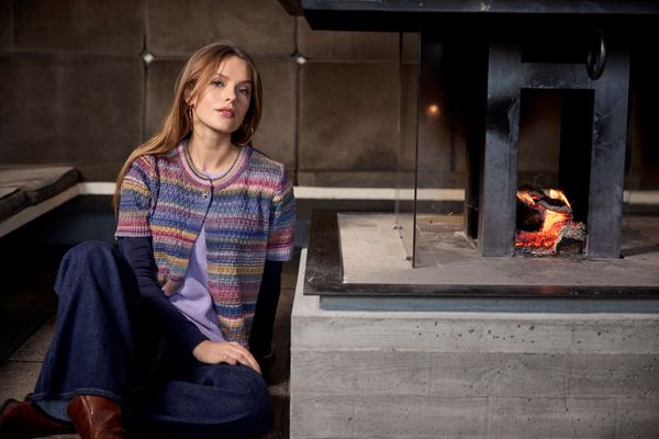 Hovedbilde Skovhuus Cardigan M/Kort Arm i Denim Blue