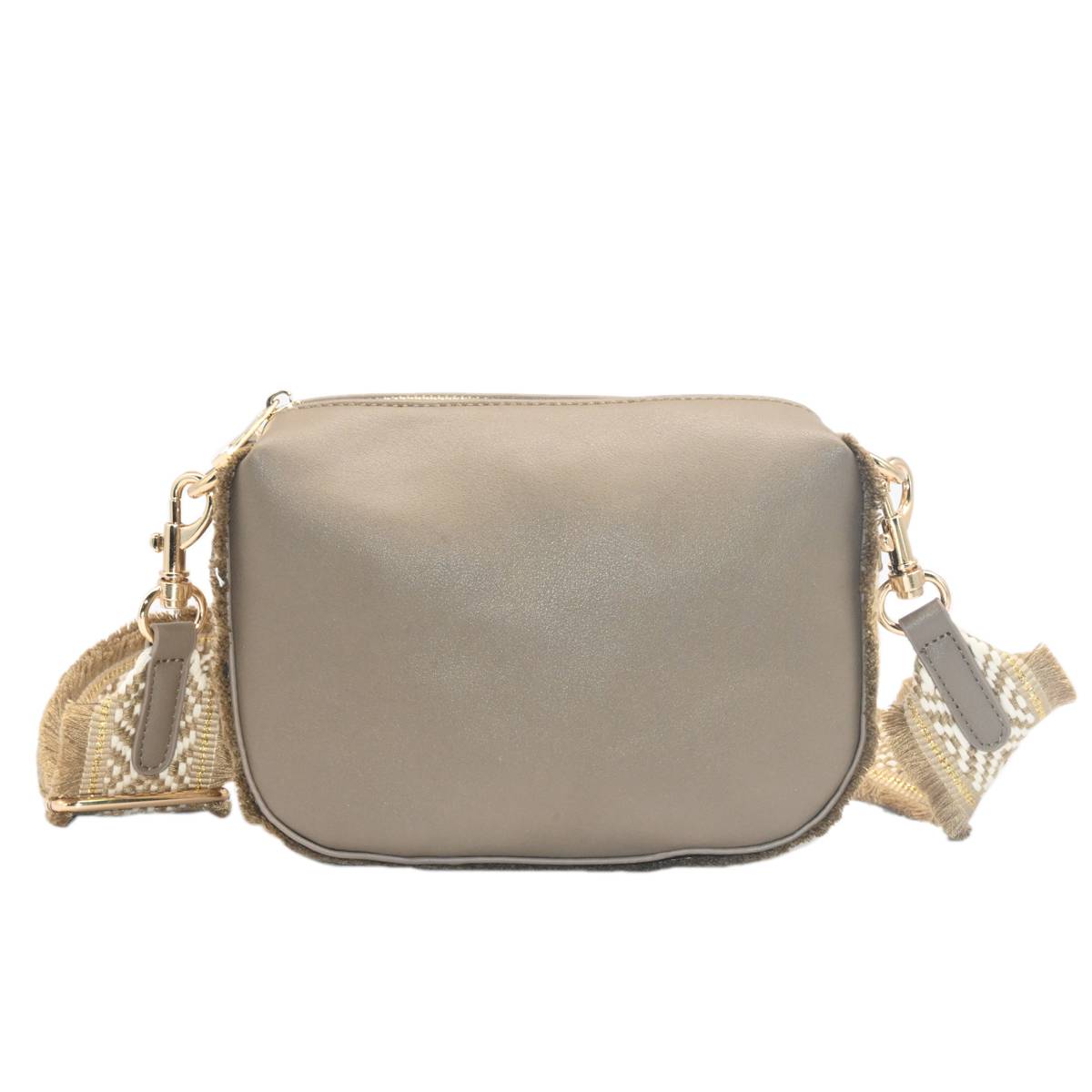 Rosenvinge BIANCA Clutch Med Frynset Rem Beige