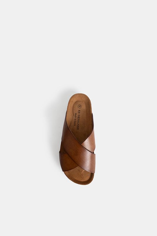 RE:Designed BY Dixie Vina sandaler i skinn Cognac