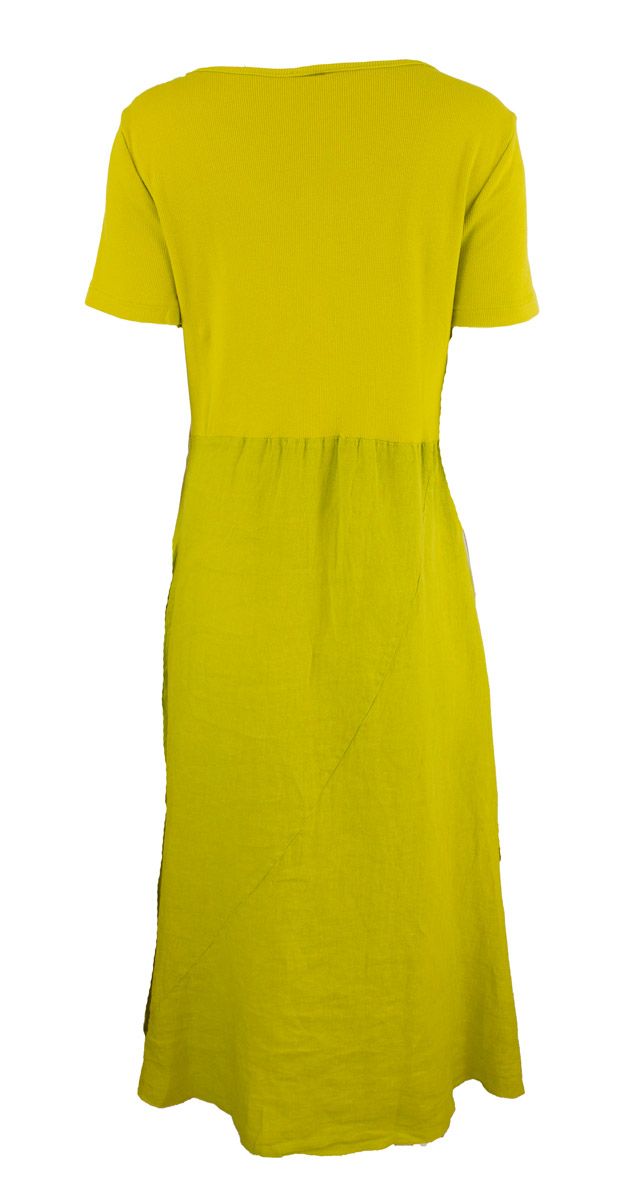 Boheme Lang Linkjole M/Bomullsribb på Ryggen og kort Arm i Limegreen