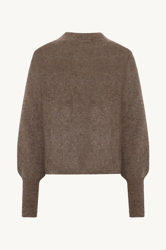 Claire Chelsea Cardigan i Cacao Melange