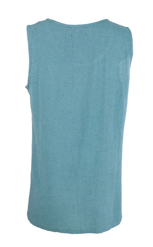 Boheme Kort Singlet i Linmix Blue Sky