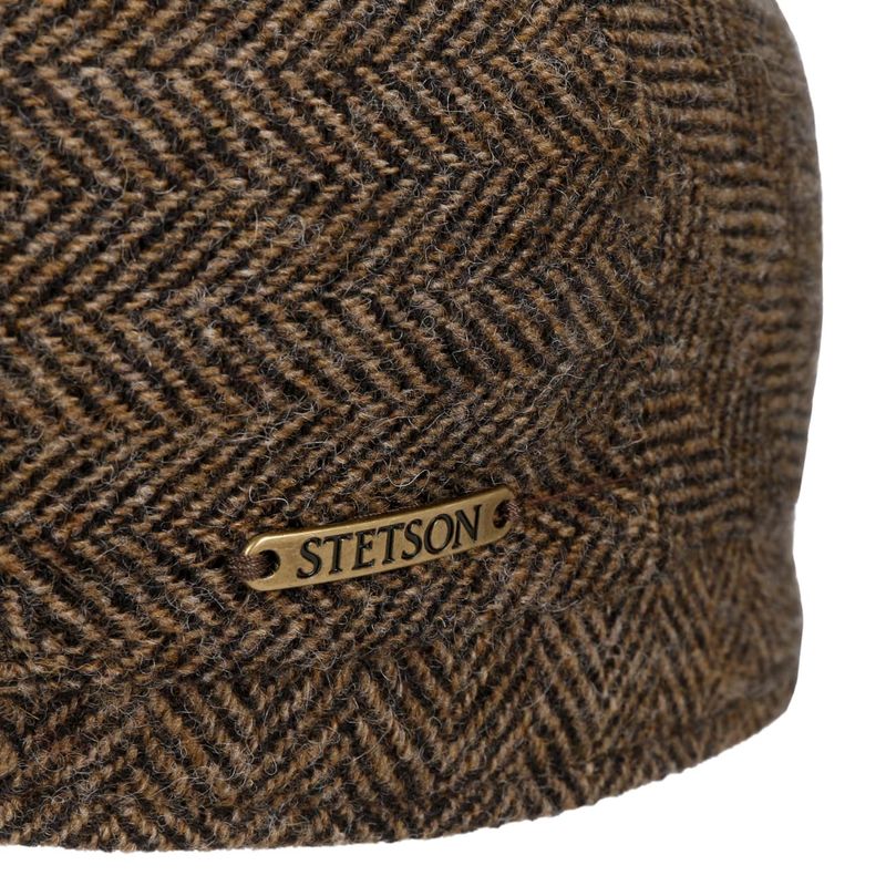 Stetson Belfast Classic Wool Flat Cap Brown Melange