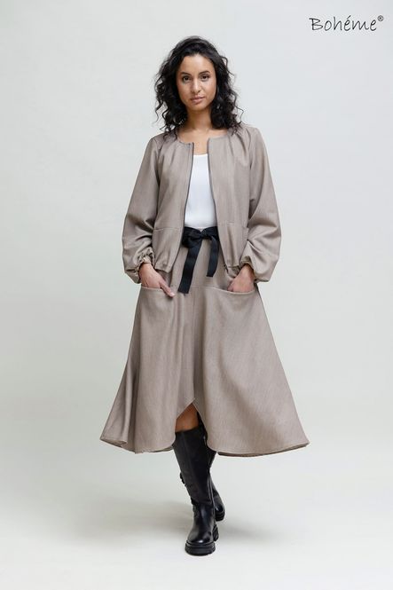 Hovedbilde Boheme Skjørt M/Bånd i Taupe