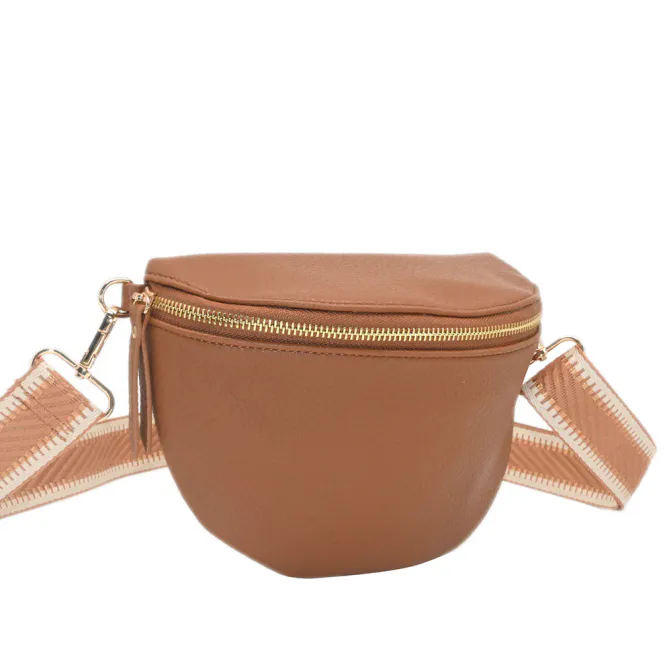 Hovedbilde Rosenvinge Pepper Bumbag M/Mønstret Reim Cognac