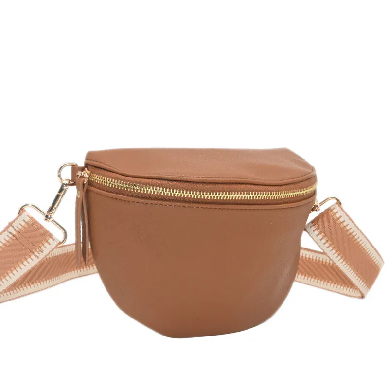 Rosenvinge Pepper Bumbag M/Mønstret Reim Cognac