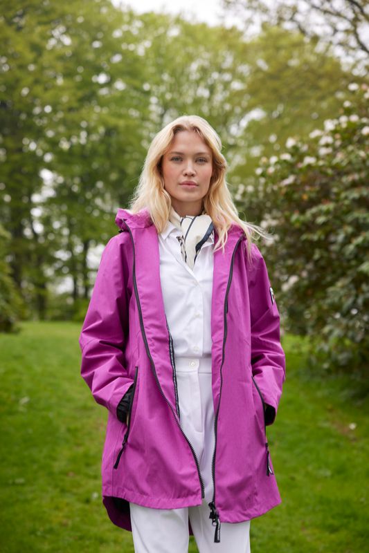 Normann Regnjakke M/Hette i Deep Orchid