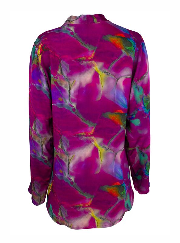Boheme Sateng Bluse i Flerfarget