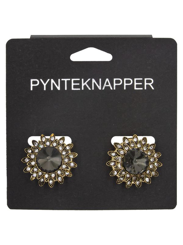Intex Skjorteknappblomst M/Diamant i Sort