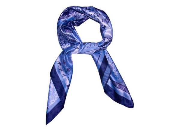 Hovedbilde Intex Skjerf Paisley Blå 70x70 