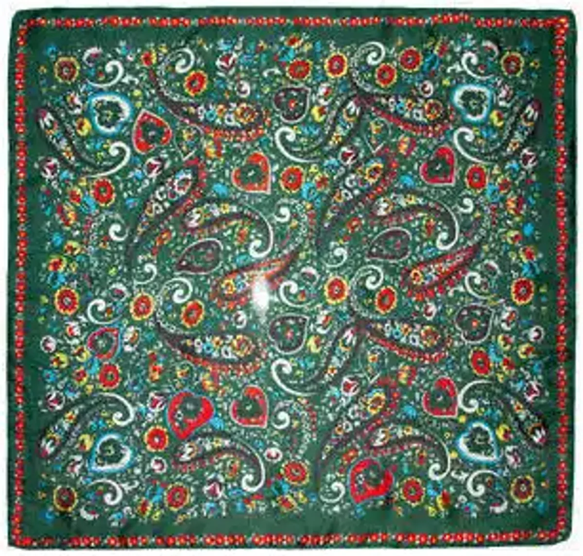 Intex Skjerf i Bunad-look Grønn 70x70