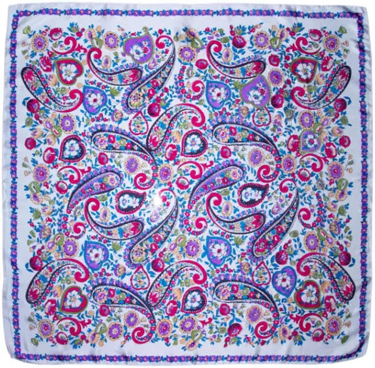 Intex Skjerf i Bunad-look Lilla 70x70