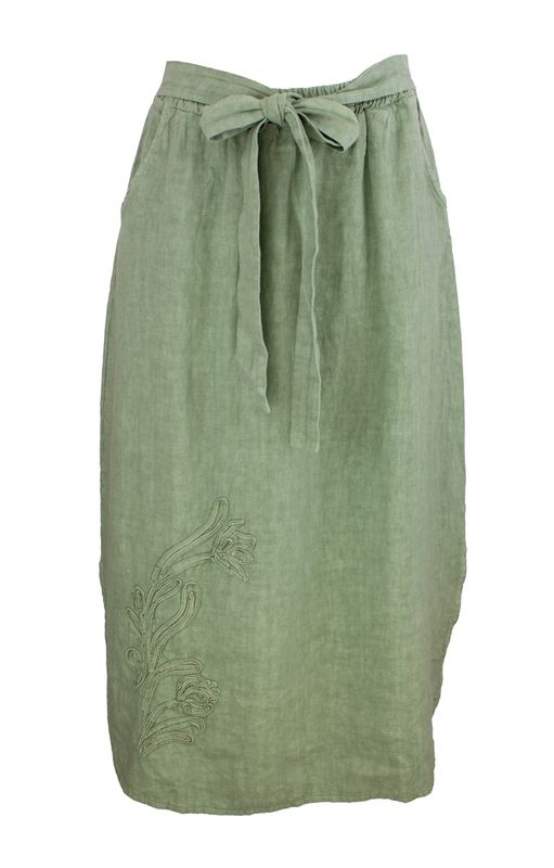 Boheme Linskjørt i Shadow Green