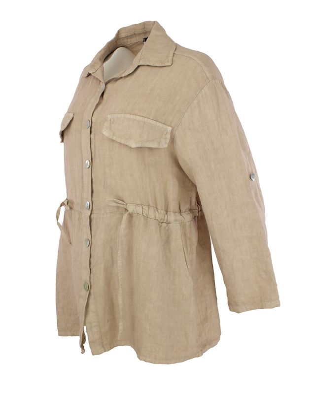 Boheme Linjakke M/Kort Arm i Sand