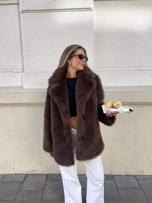 Hovedbilde Clermonte Maya Fake Fur Jacket Chocolate