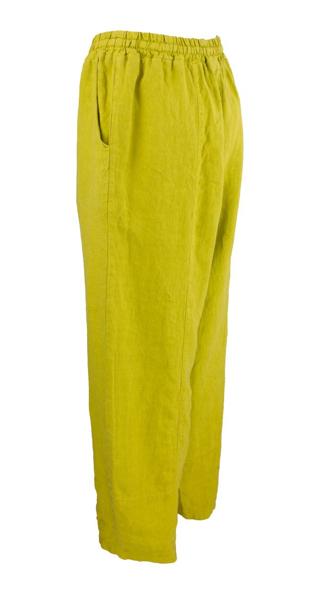 Boheme Bukse i Lin Limegreen