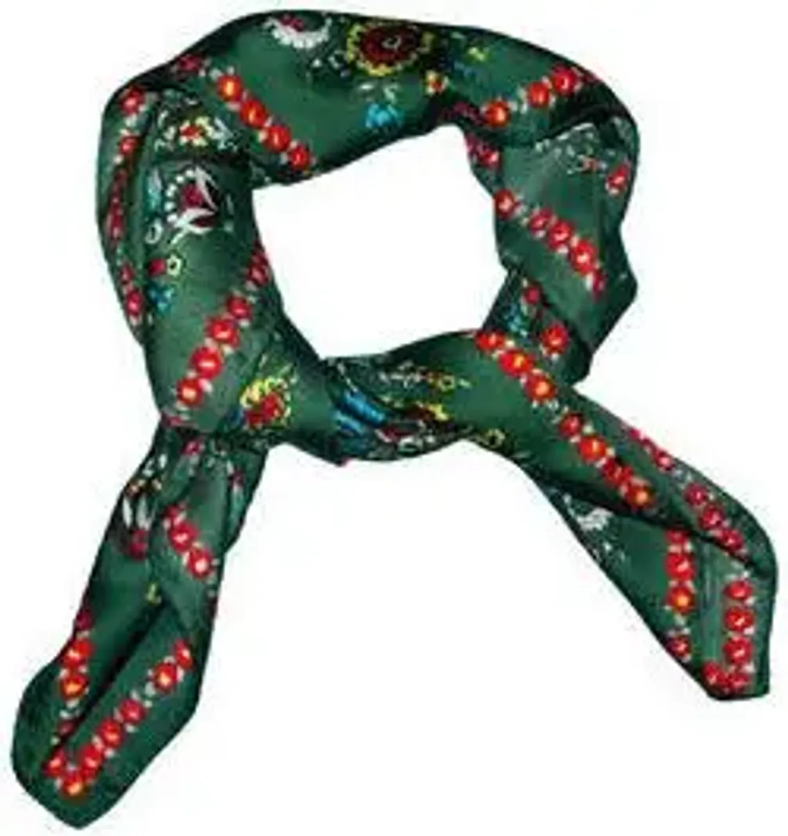 Intex Skjerf i Bunad-look Grønn 70x70