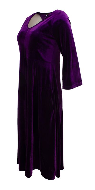 Boheme Lang Kjole i Velur Lilac