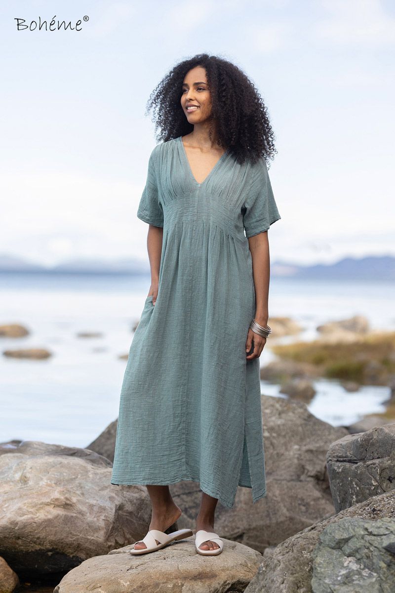 Boheme Lang Linkjole i Sky Blue